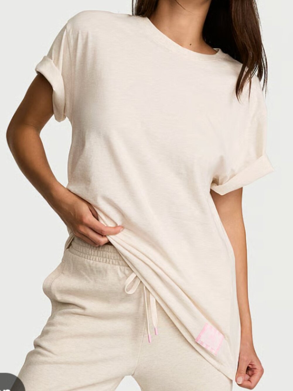 Victoria's Secret Angel Essentials 100% Cotton Oversized Tee Shirt - Large - NWT